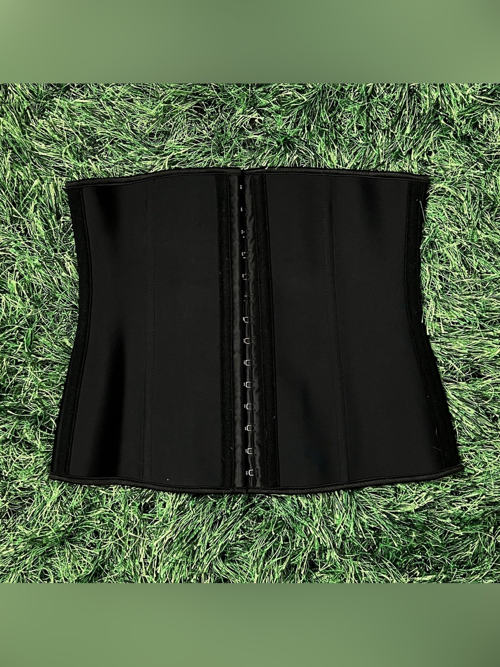 Solid Black Adjustable Corset Waist Trainer - Picture 9 of 10